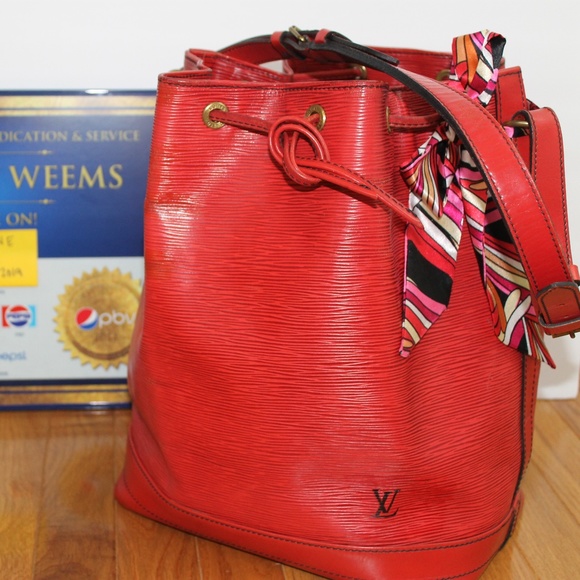 Louis Vuitton Handbags - Louis Vuitton Red Epi Leather Noe GM Beautiful!